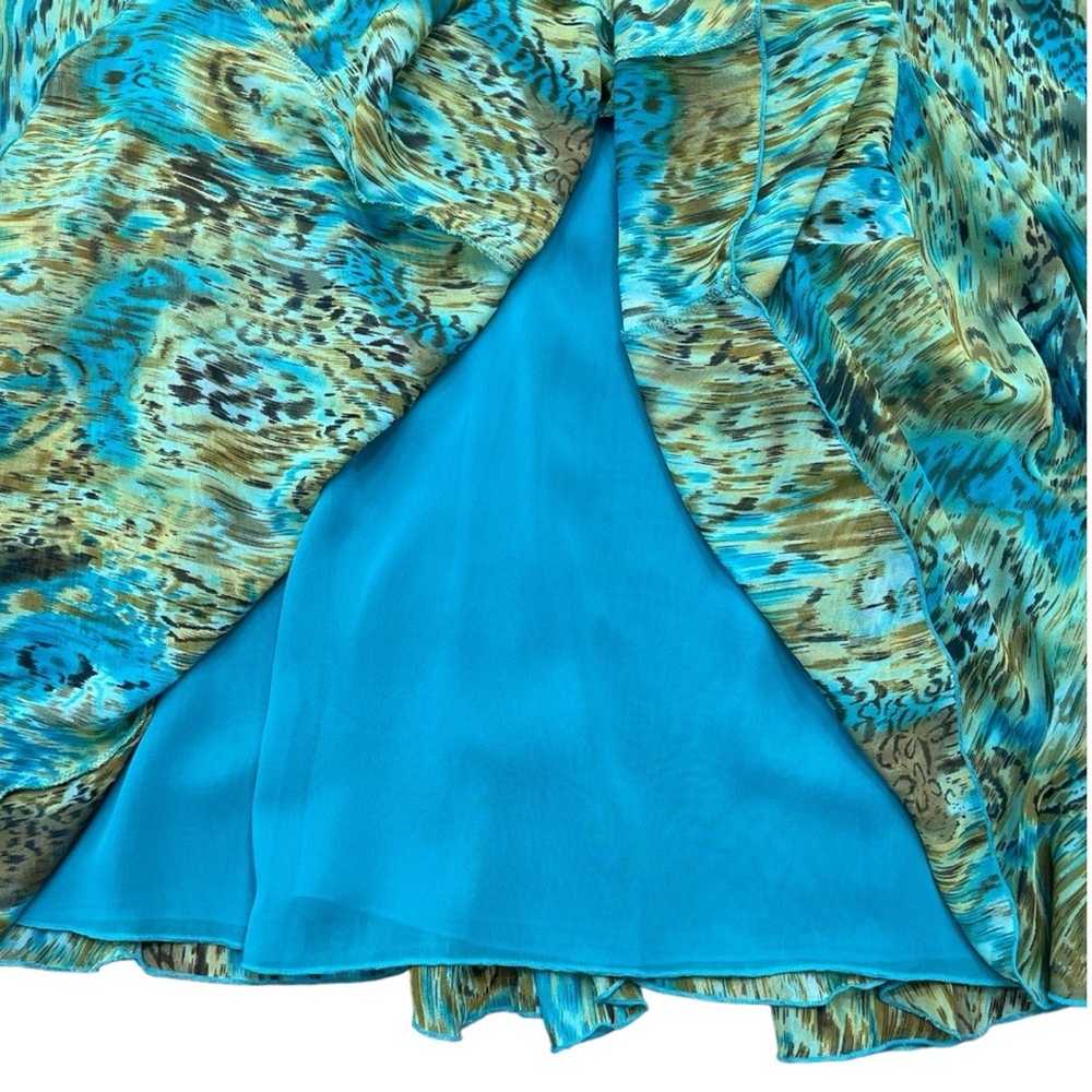 Coldwater Creek Plus Size Midi Skirt, Teal/Green … - image 5