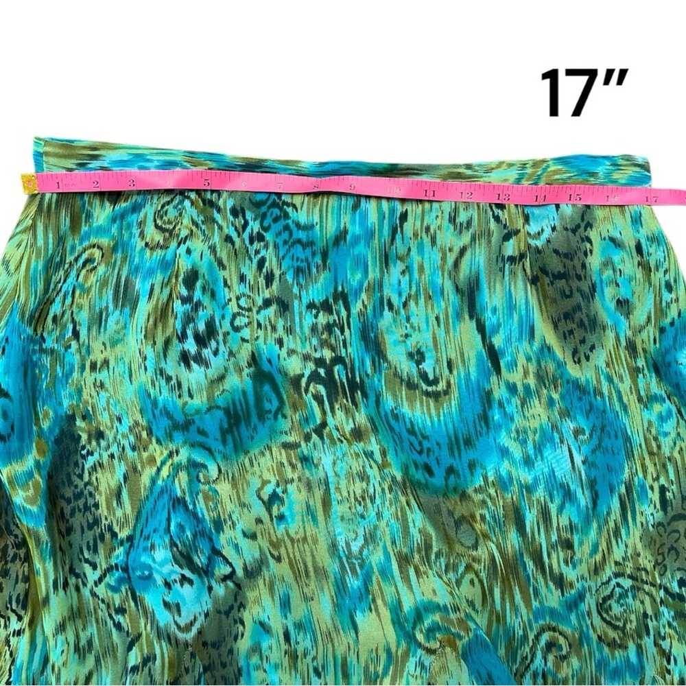 Coldwater Creek Plus Size Midi Skirt, Teal/Green … - image 6