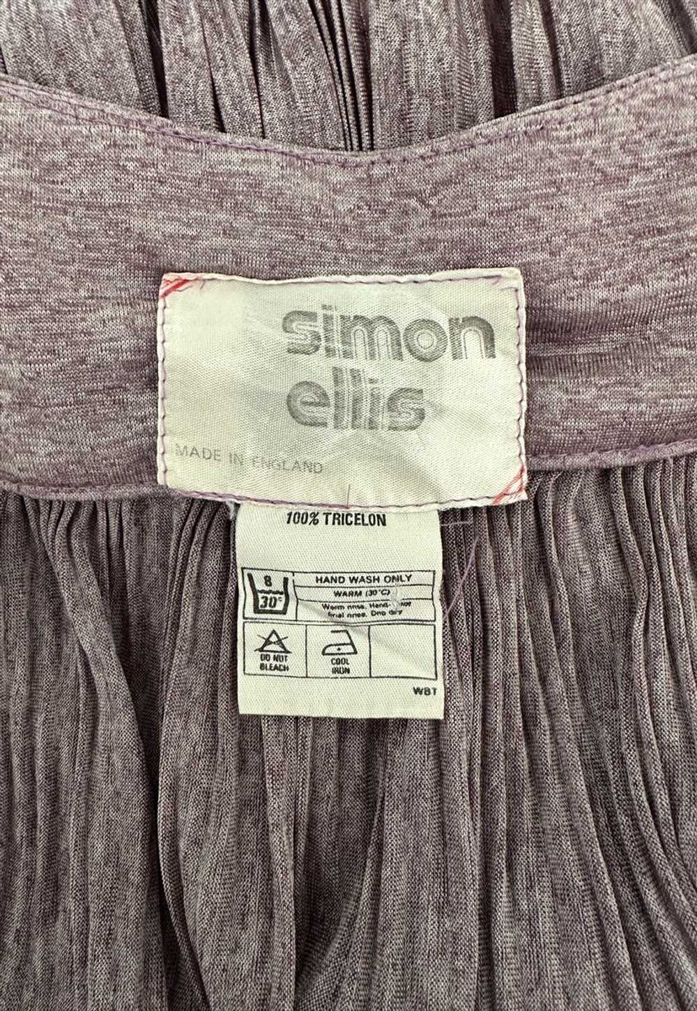 70's Vintage Simon Ellis Lilac Dress Tiered Pleat… - image 4