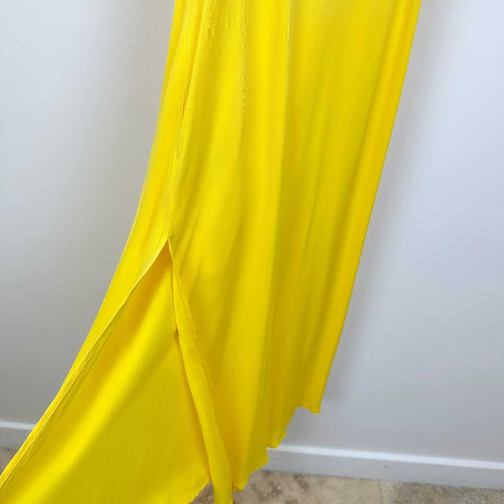 Zara Satin Midi Slip Dress Cowl Neck Colorful Yel… - image 11