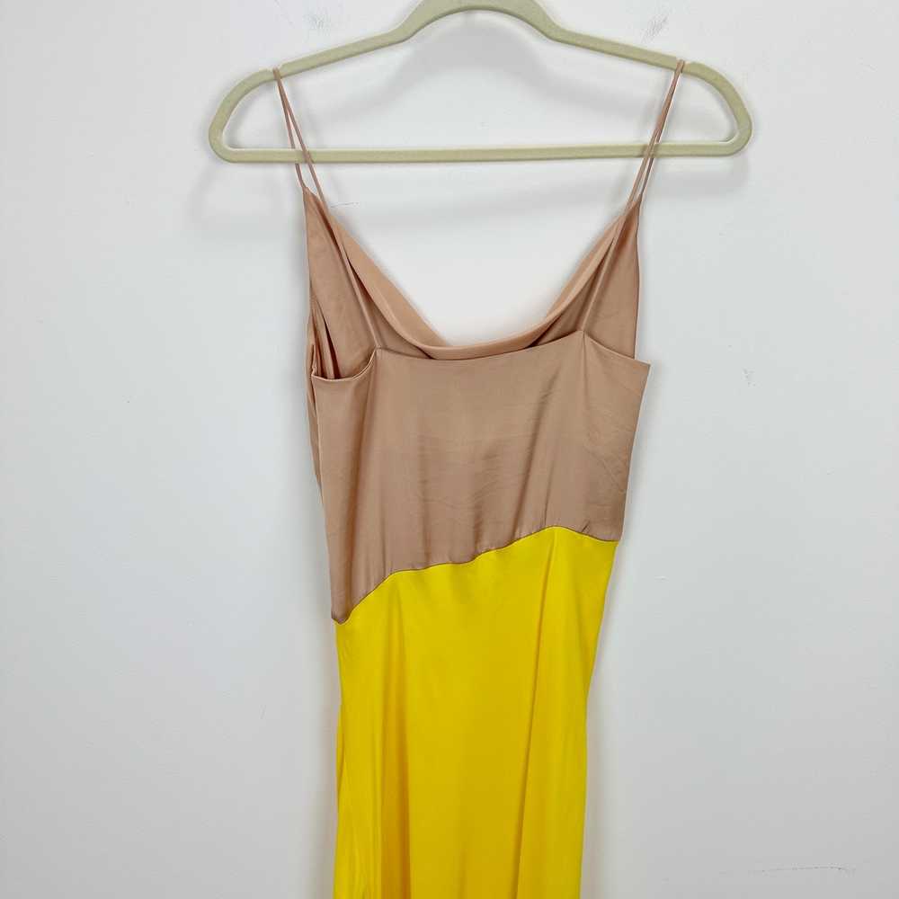 Zara Satin Midi Slip Dress Cowl Neck Colorful Yel… - image 12