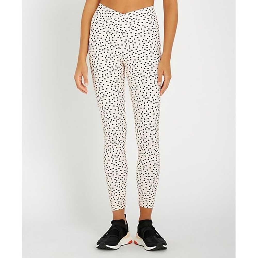 BEACH RIOT Cara Leggings V Waist Polka Dot Black … - image 1