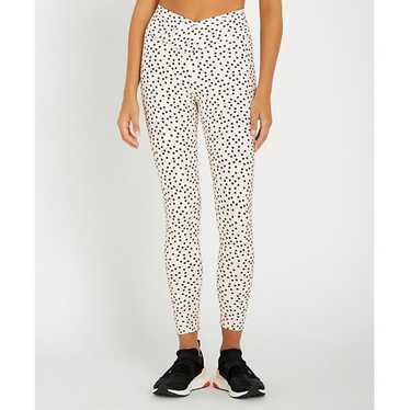 BEACH RIOT Cara Leggings V Waist Polka Dot Black … - image 1