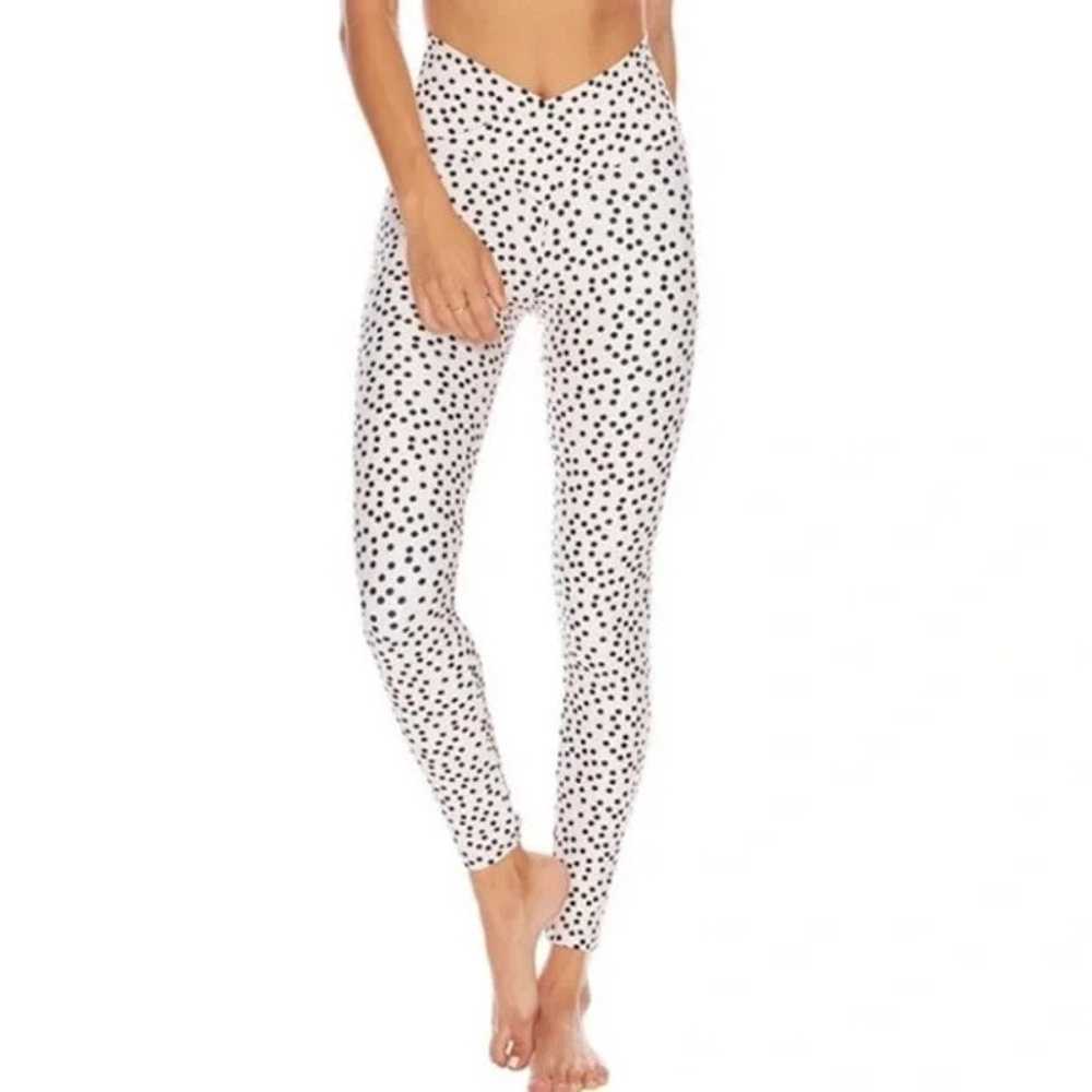 BEACH RIOT Cara Leggings V Waist Polka Dot Black … - image 2