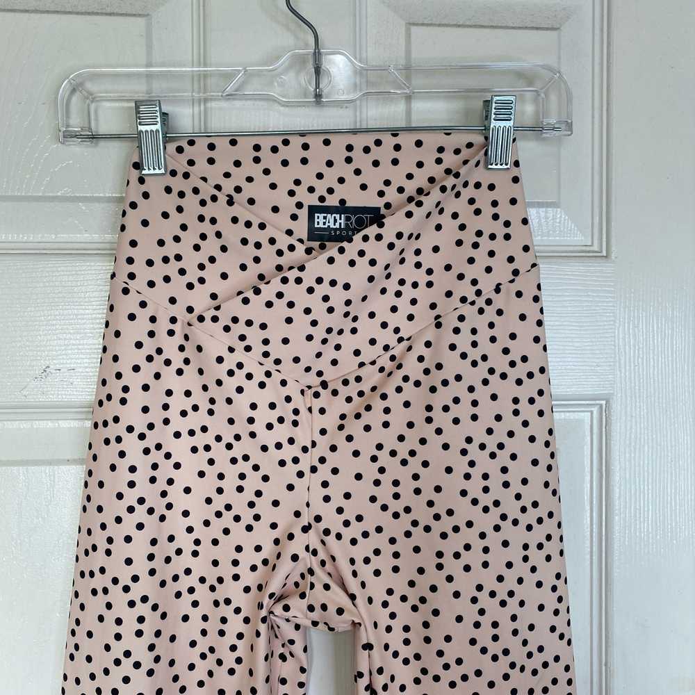 BEACH RIOT Cara Leggings V Waist Polka Dot Black … - image 5