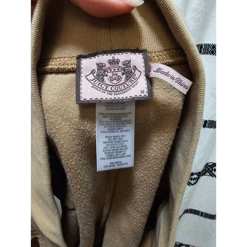 Vintage Y2K Juicy Couture tan velour shorts butto… - image 2