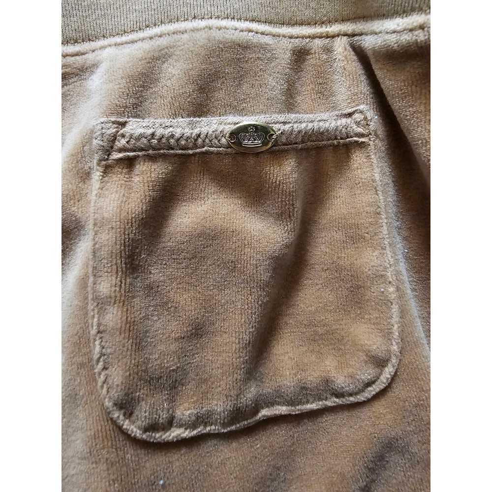 Vintage Y2K Juicy Couture tan velour shorts butto… - image 6