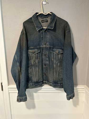 Balenciaga Balenciaga Red Signature Denim Jacket - image 1