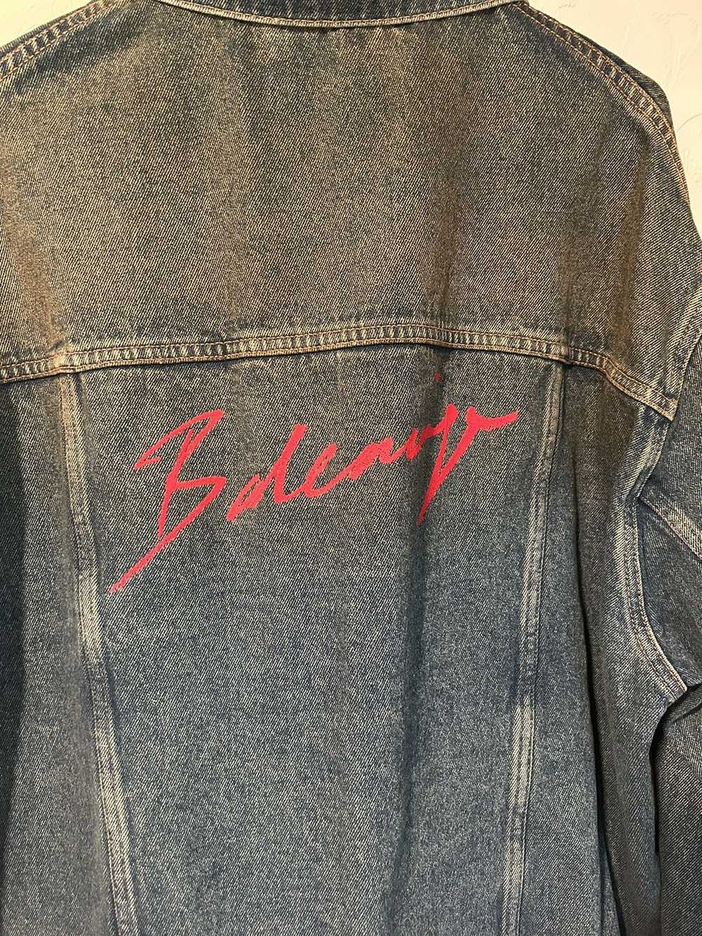 Balenciaga Balenciaga Red Signature Denim Jacket - image 6