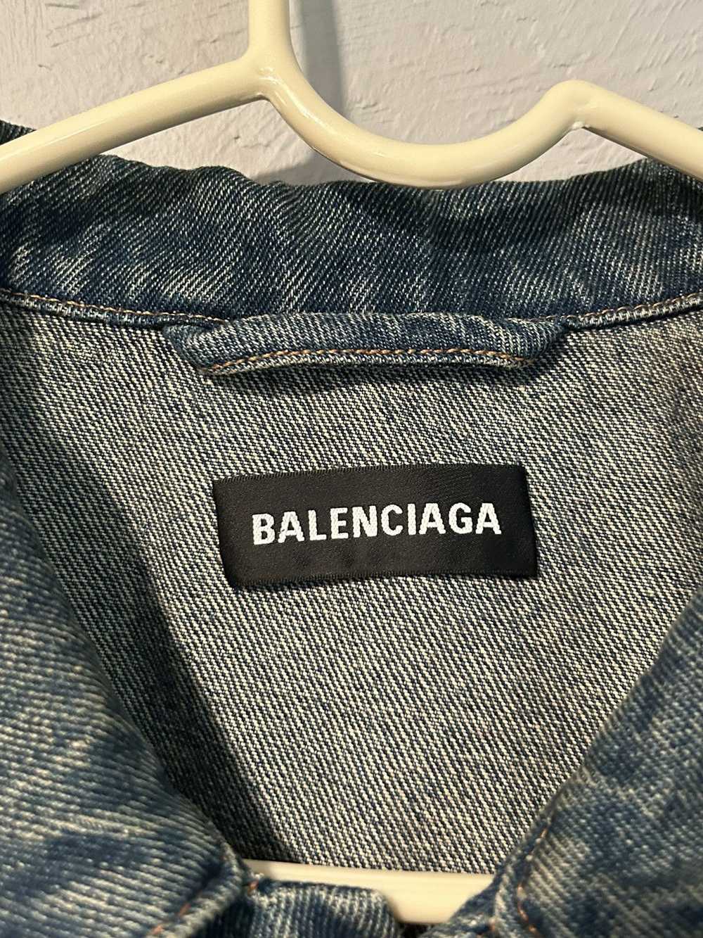 Balenciaga Balenciaga Red Signature Denim Jacket - image 7