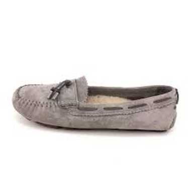 UGG 7.5 Women Roni Gray Leather Driving Moccasin … - image 1