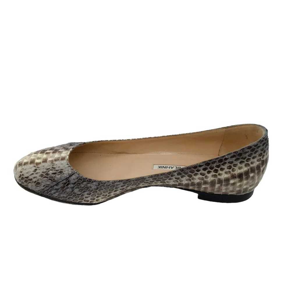 Manolo Blahnik Exotic leathers flats - image 3