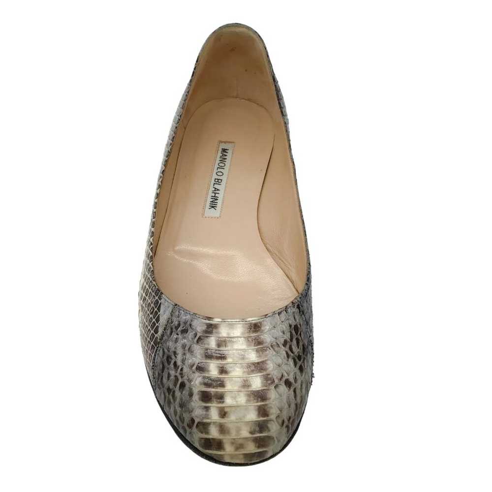 Manolo Blahnik Exotic leathers flats - image 4