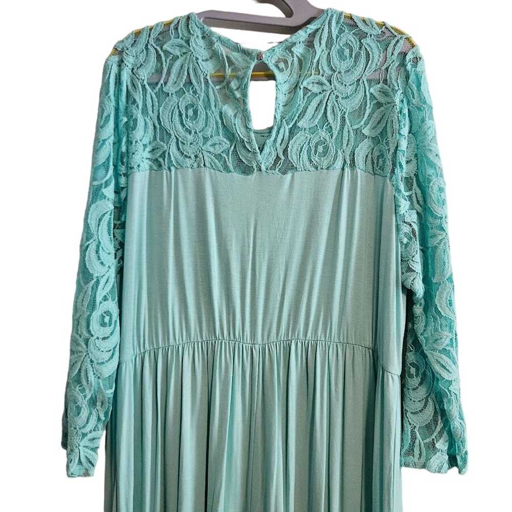 3XL Chic Soul 3/4 length sleeve maxi dress sea fo… - image 7