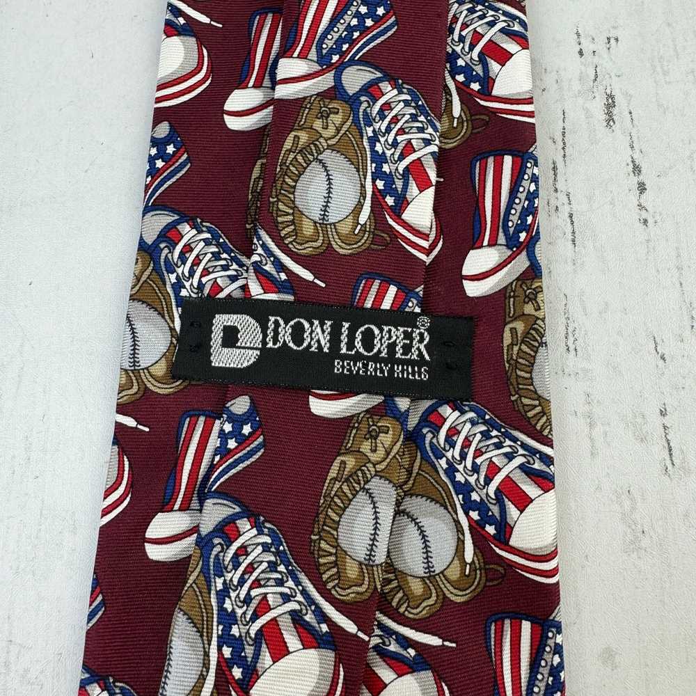 Don Loper Italian Silk Baseball American Sneakers… - image 4