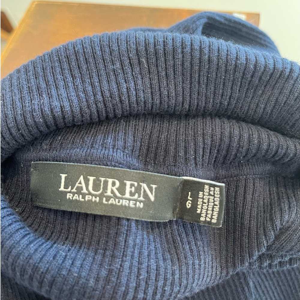 Lauren Ralph Lauren Navy Ribbed Turtleneck Sweate… - image 4