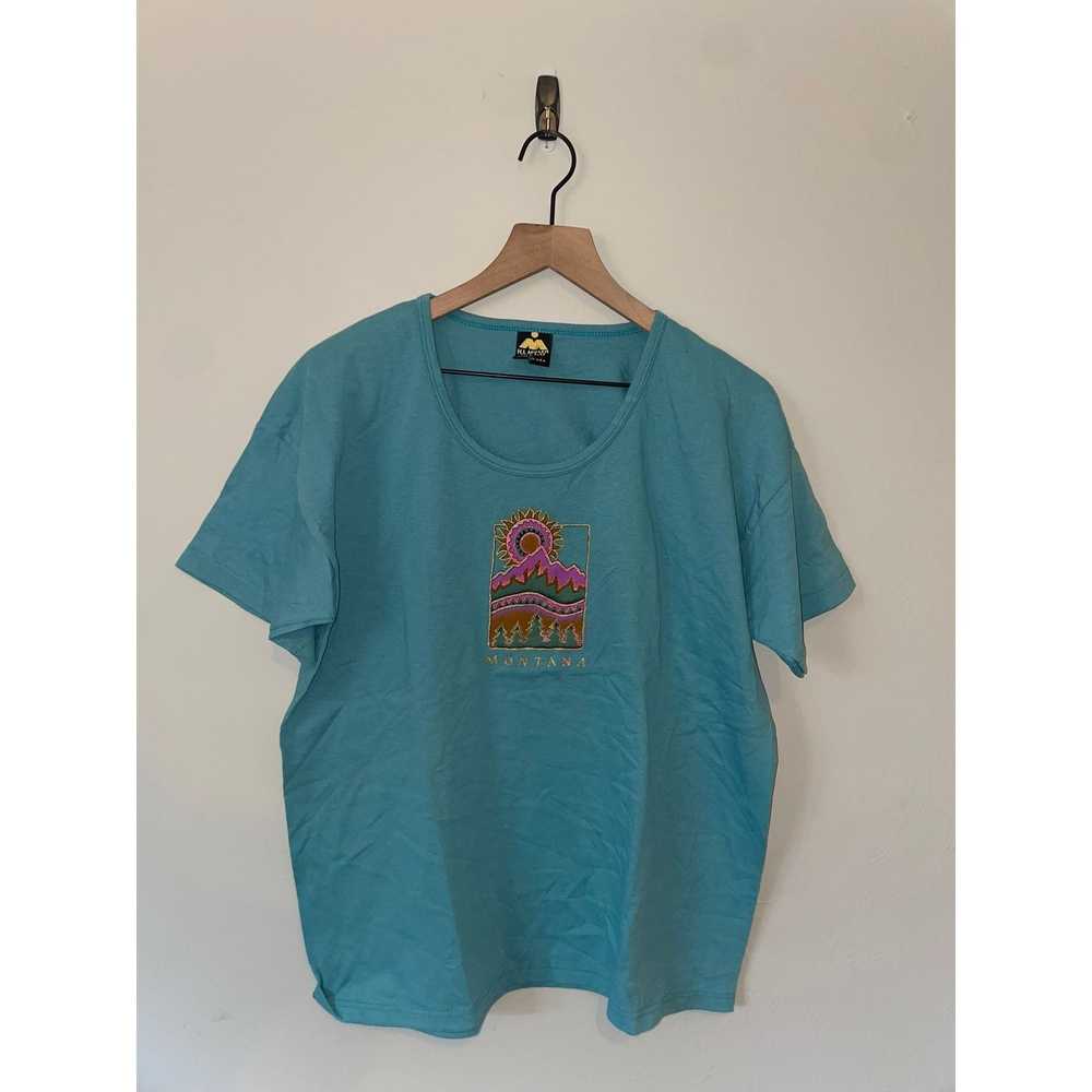 Vintage 90s Women's Vintage MT Montana Teal Green… - image 1