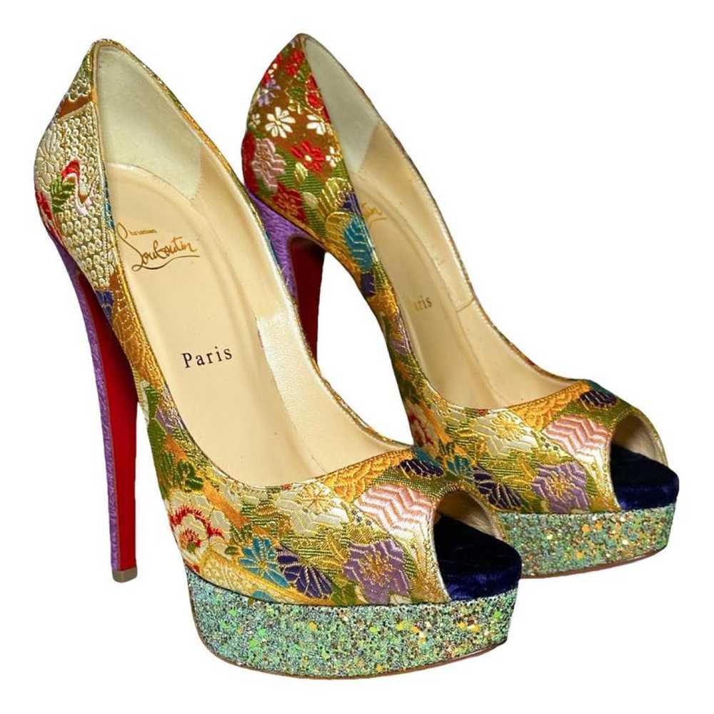 Christian Louboutin Lady Peep leather heels - image 1