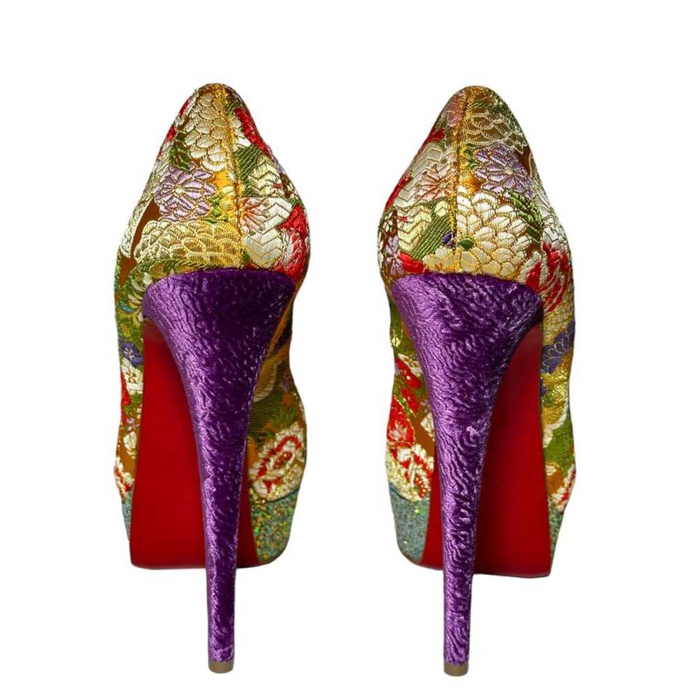 Christian Louboutin Lady Peep leather heels - image 4