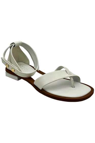 Franco Sarto Parker Strappy Flat Sandals White