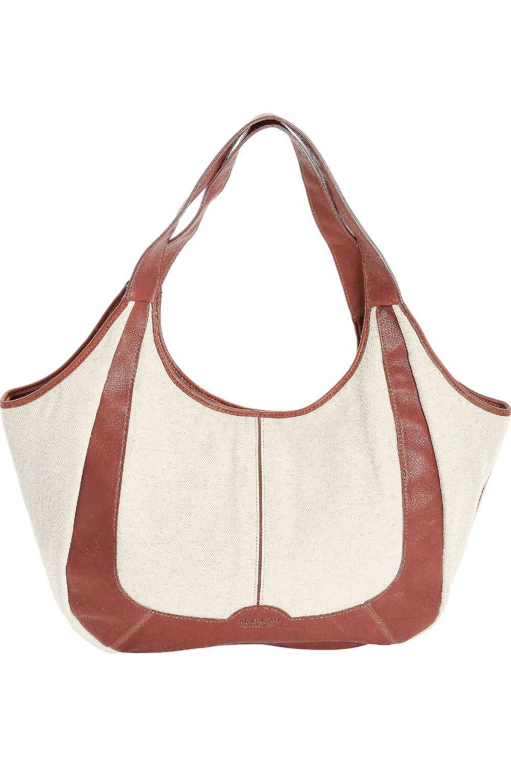 American Leather Co. Finley Large Canvas Tote Nat… - image 1