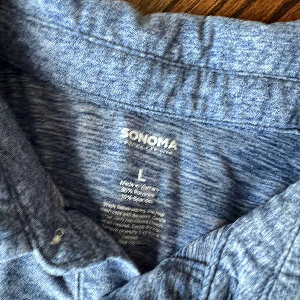 Men's Sonoma Spandex Blend Heather Gray & Blue Sh… - image 2