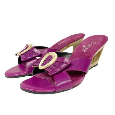 Vintage Dezario Womens Size 9 Purple Unique Cutou… - image 1