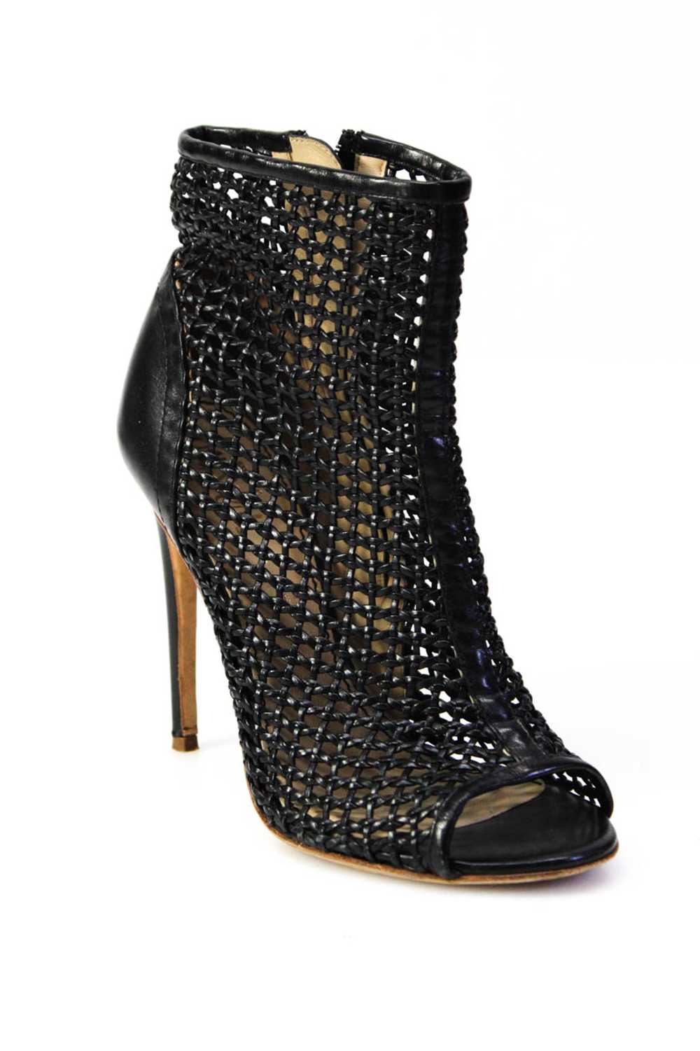 Jerome C Rousseau Womens Woven Leather Ankle Boot… - image 1