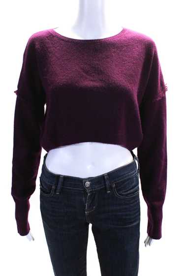 Charli Womens Cashmere Tight Knit Long Sleeve Crop