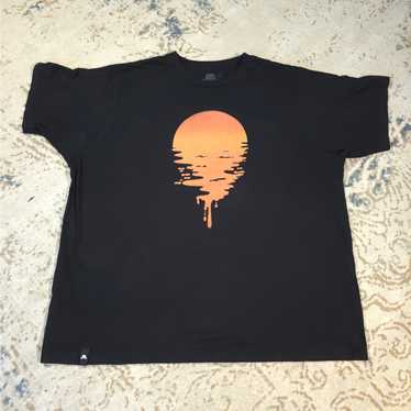 Winston Sunrise Dripping Black Tee Shirt 100% Cott