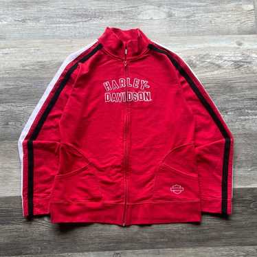 Vintage y2k 2000s Red Harley Davidson Sweatshirt … - image 1