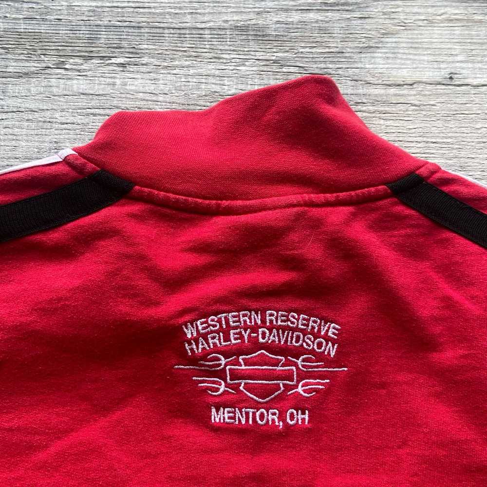 Vintage y2k 2000s Red Harley Davidson Sweatshirt … - image 7