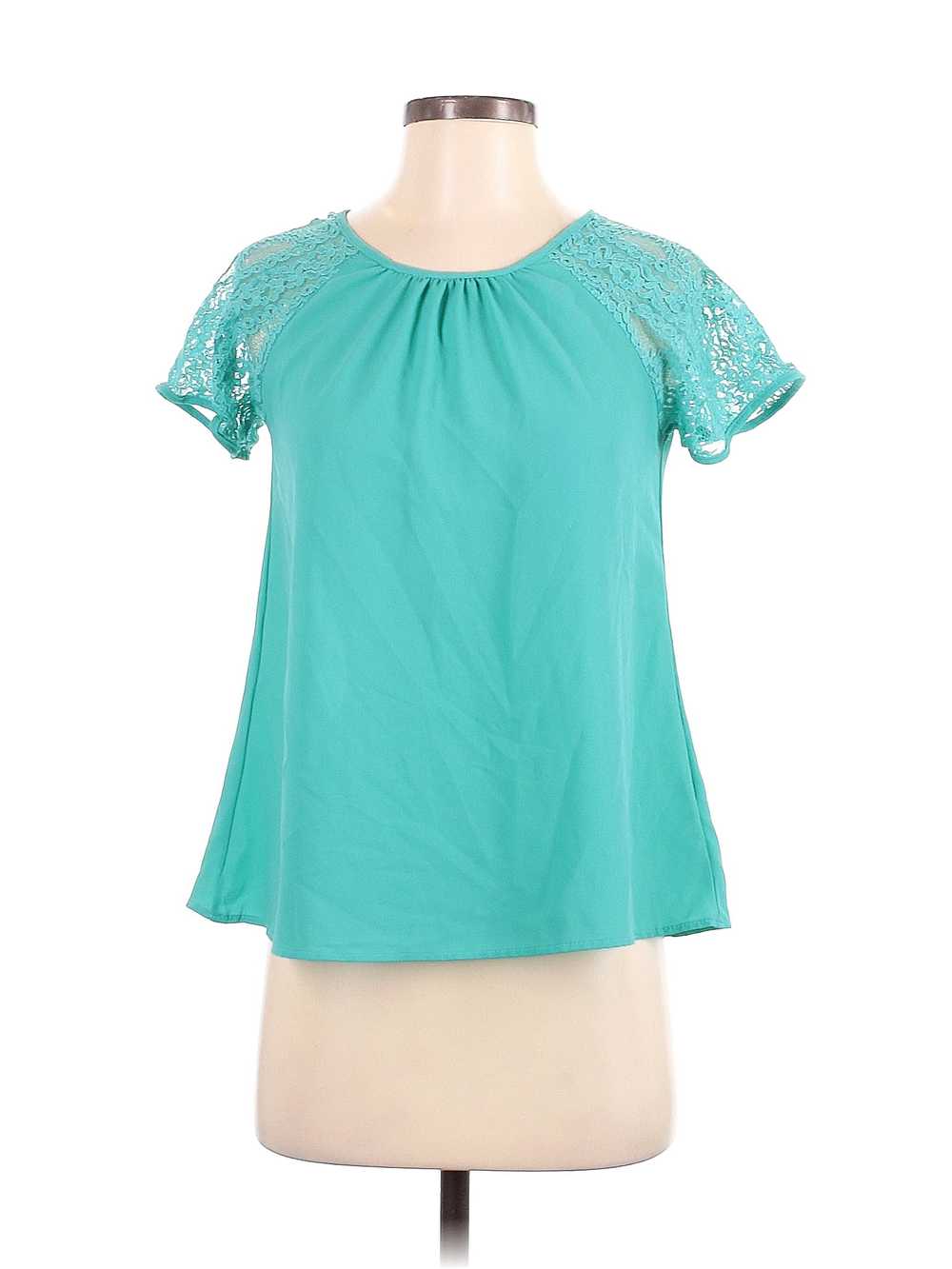 Le Lis Women Green Short Sleeve Blouse XS - image 1