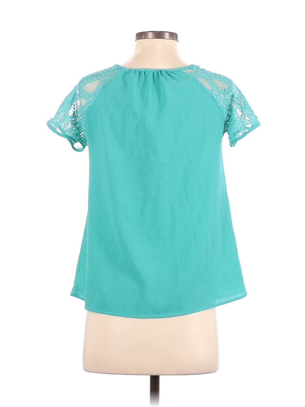 Le Lis Women Green Short Sleeve Blouse XS - image 2