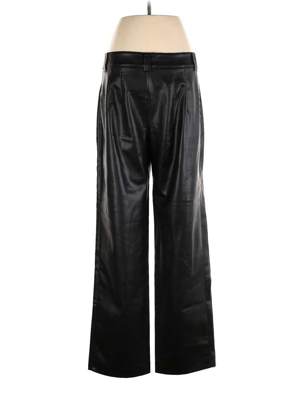 Zara Women Black Faux Leather Pants L - image 2