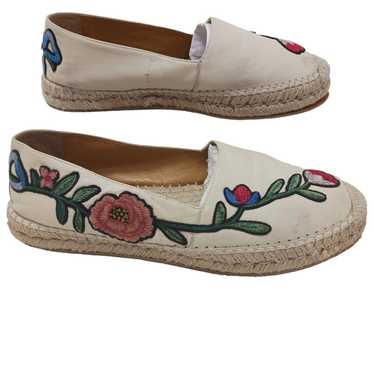 GUCCI Espadrilles PILAR Sz 8.5 Leather Iconic Flor