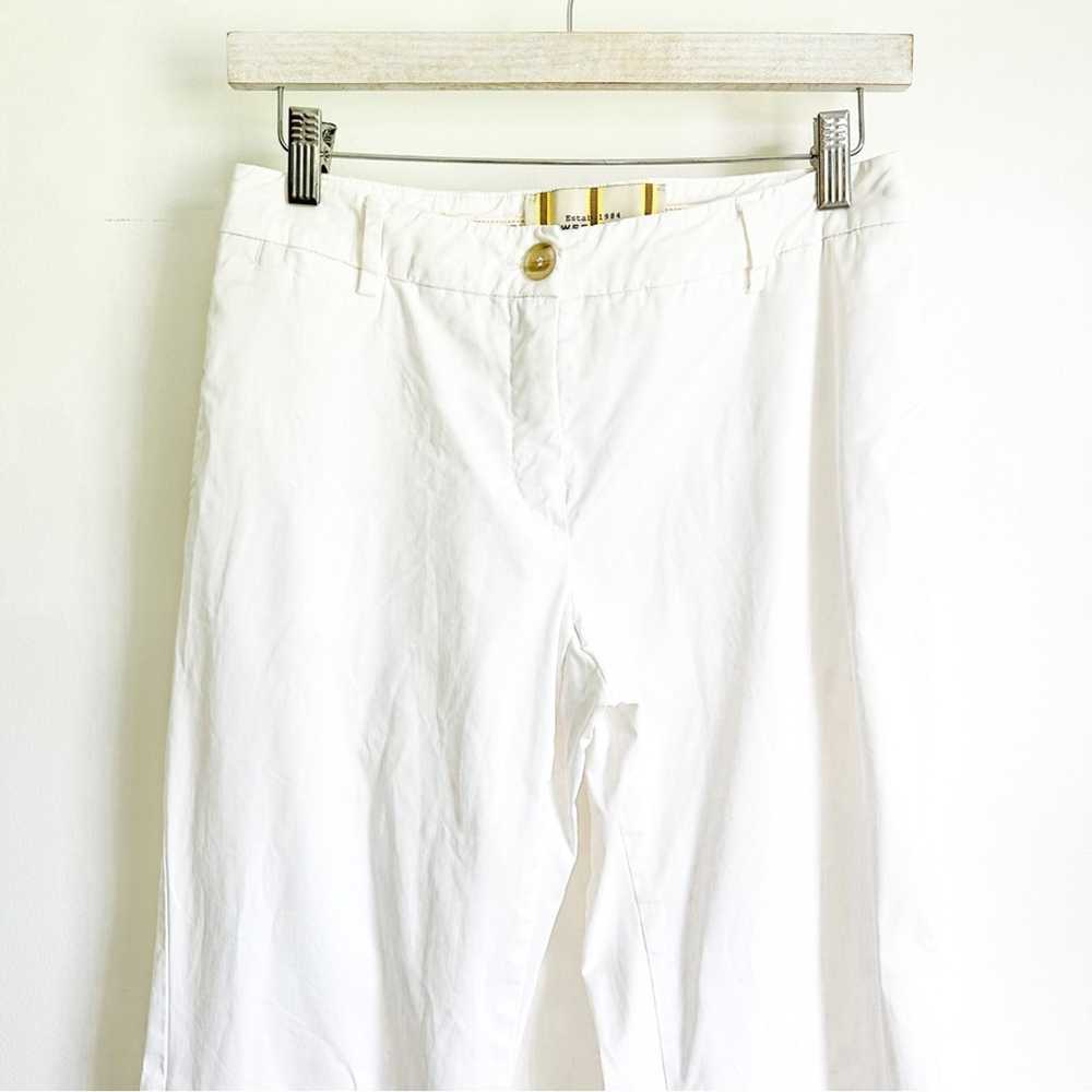 Max Mara Weekend White W12 straight Leg Pants sz 4 - image 7