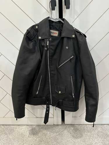 Streetwear × Vintage Leather Moto Jacket