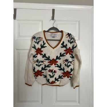 Vintage 1993 "Nuggets" Brand Floral Knit Pullover 