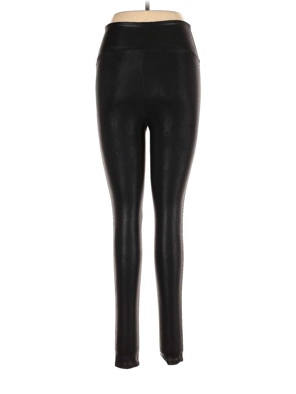 SPANX Women Black Faux Leather Pants M Petites - image 2