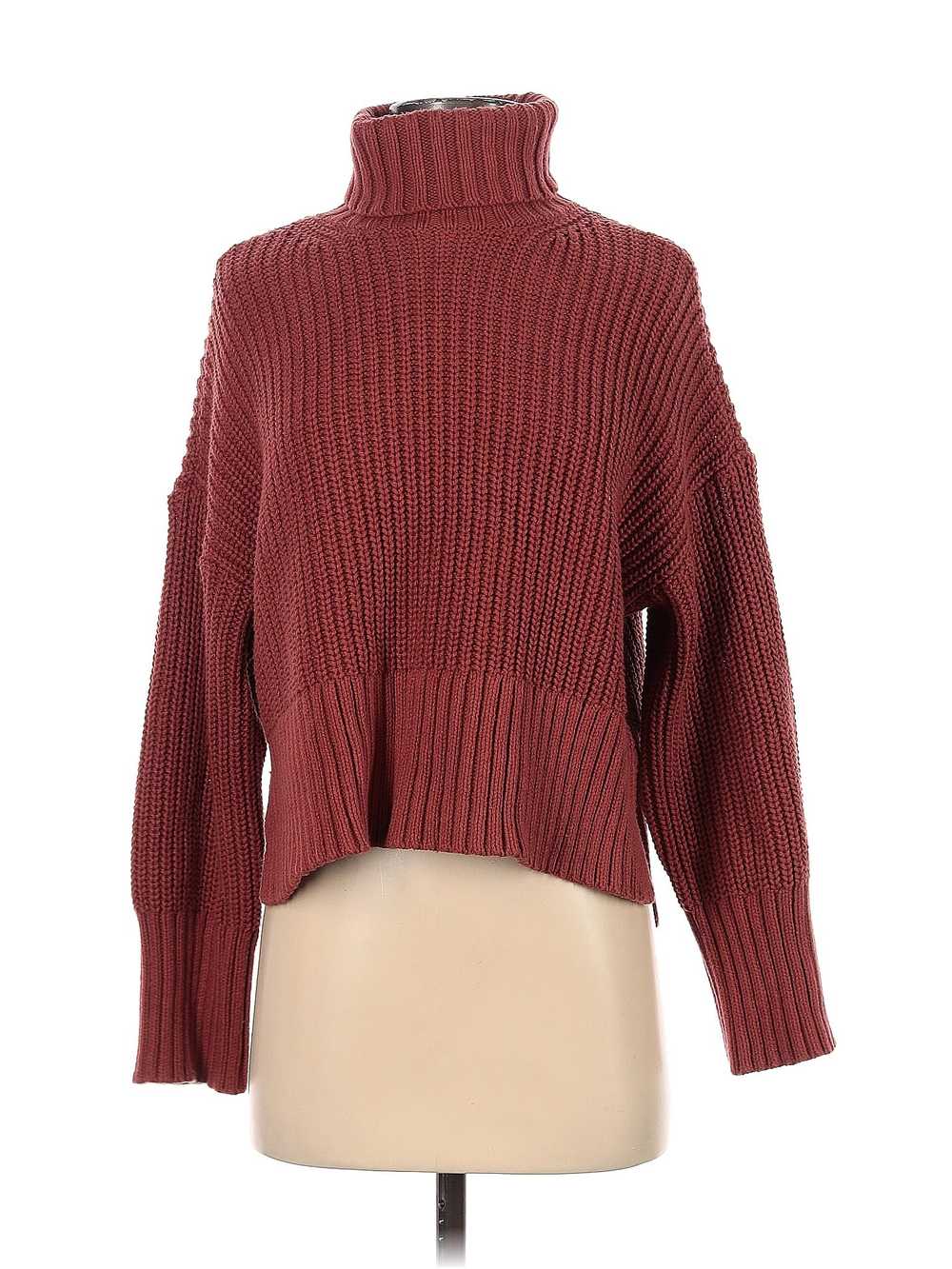 Madewell Women Red Turtleneck Sweater XS - image 1