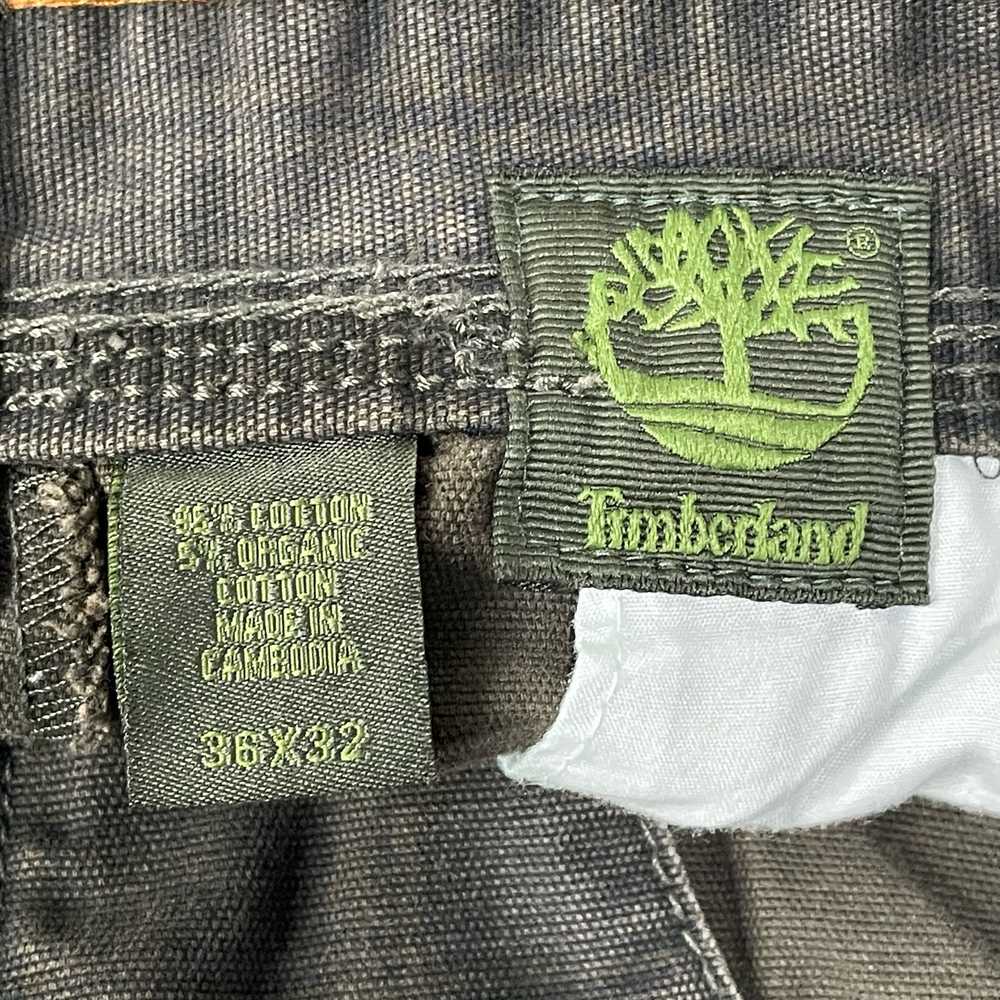 Vintage 90s Y2k Timberland Plaid Cargo Utility Ba… - image 9