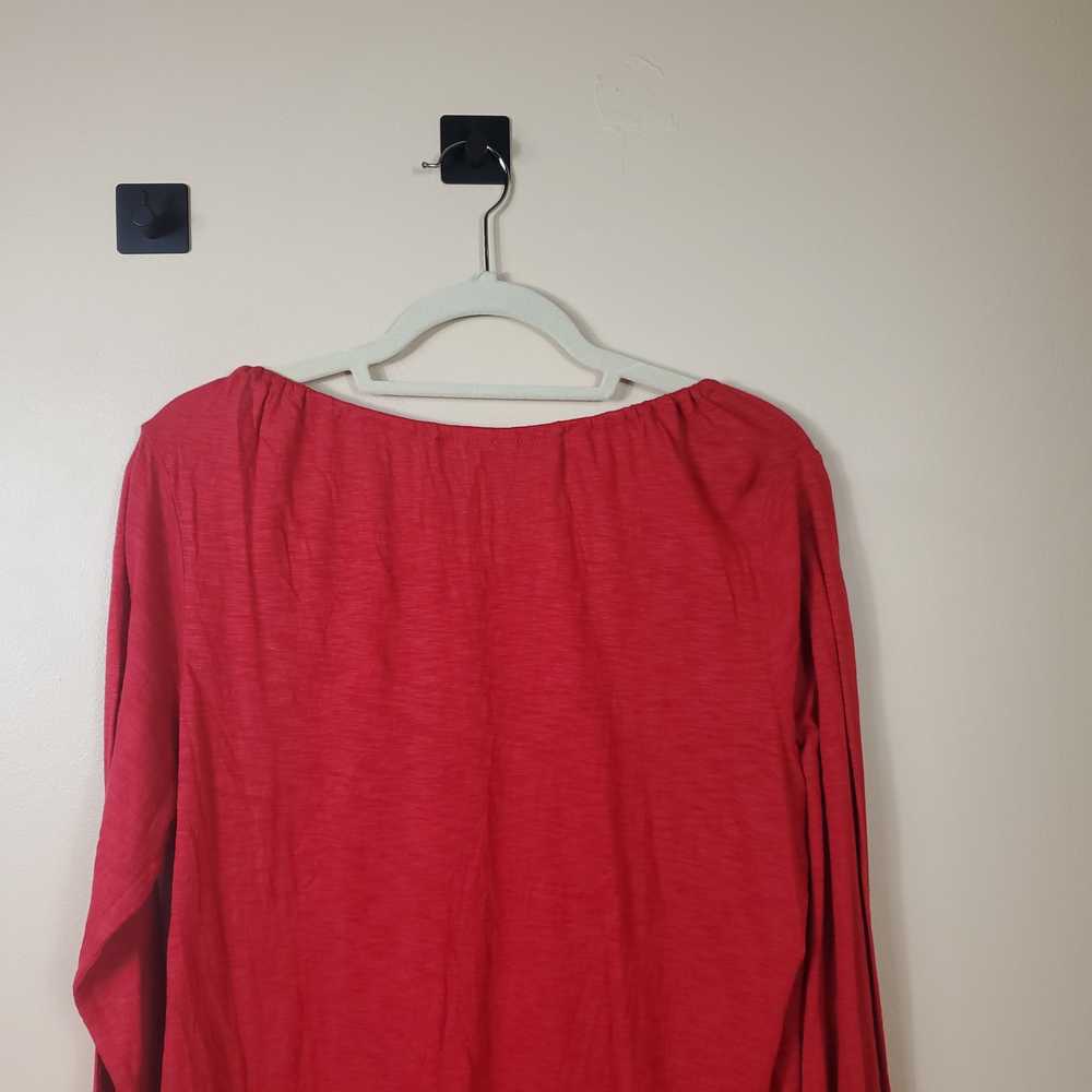 LUCKY BRAND RED EMBROIDERED BOHO PEASANT BLOUSE S… - image 7