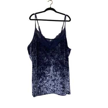 Sleep by Cacique Crush Velvet Slip Nighty Lace Tr… - image 1