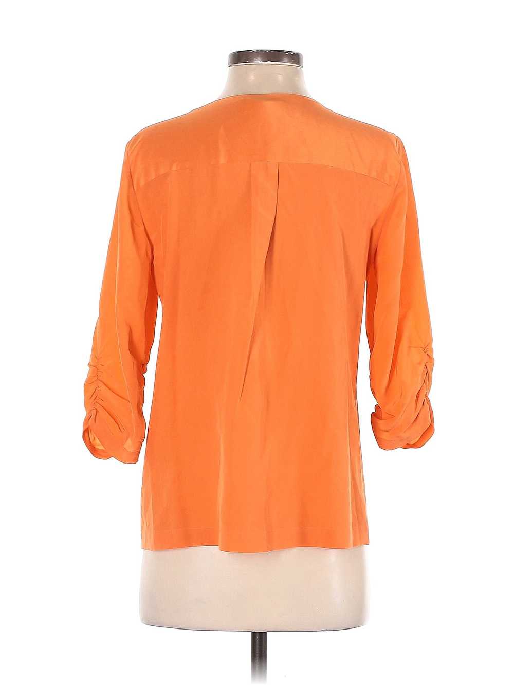 Antonio Melani Women Orange 3/4 Sleeve Silk Top S - image 2