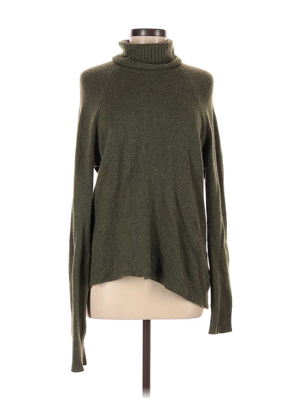 J.Crew Women Green Turtleneck Sweater M - image 1