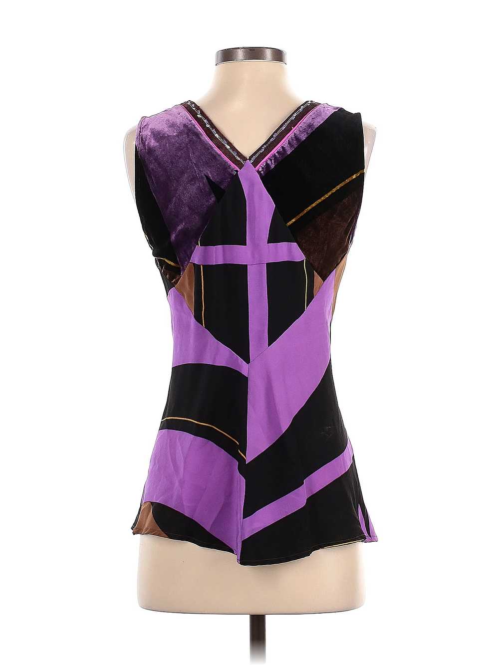 A Common Thread Women Purple Sleeveless Blouse P - image 2