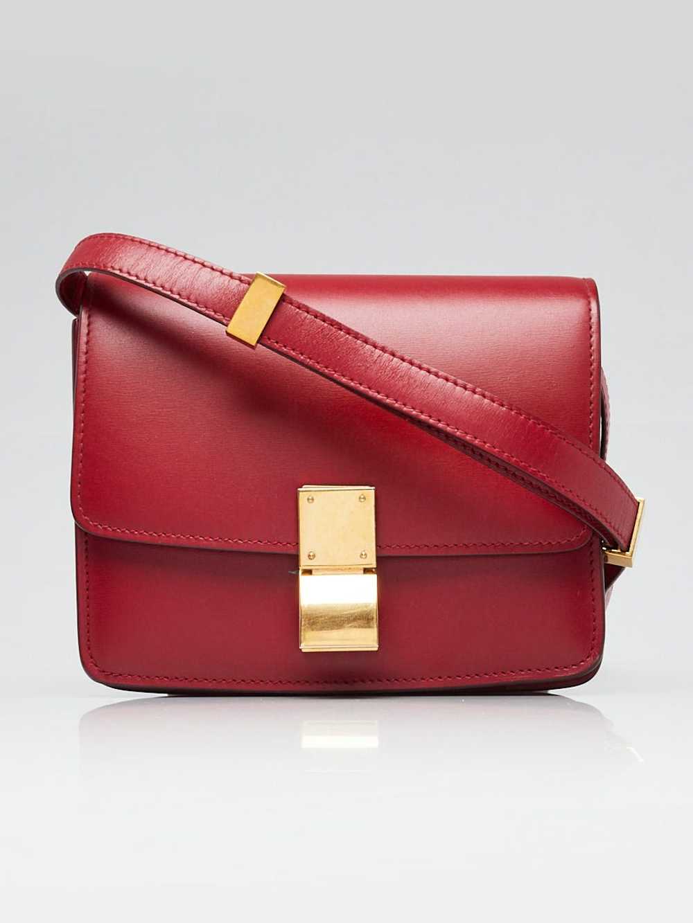 Celine Red Leather Small Box Bag - image 1