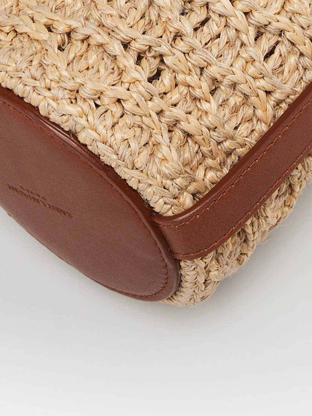 Yves Saint Laurent Beige/Brown Raffia Bottle Bag - image 4