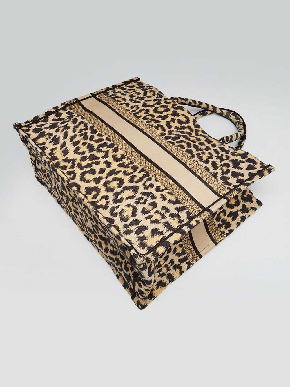 Christian Dior Brown Leopard Embroidered Canvas L… - image 3